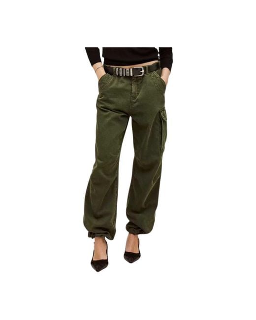 Tapered Trousers Ba&sh de color Green