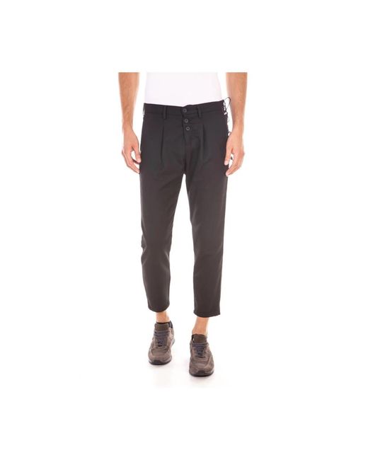 Daniele Alessandrini Blue Cropped Trousers for men