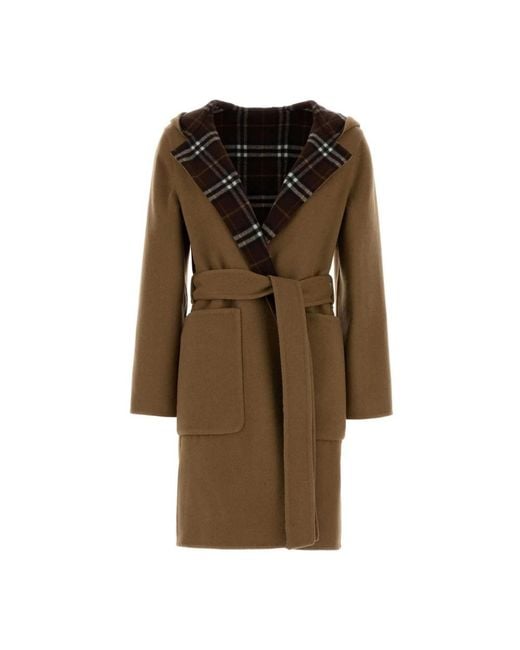 Burberry Brown Belted Coats