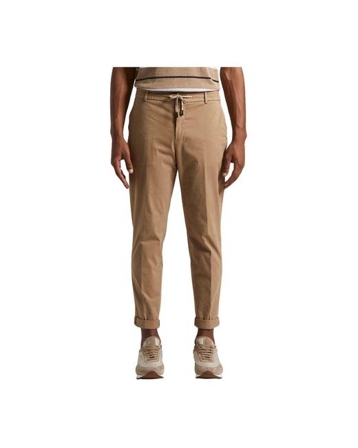 Peserico Stretch-Baumwoll-Gabardine-Joggerhose in Natural für Herren