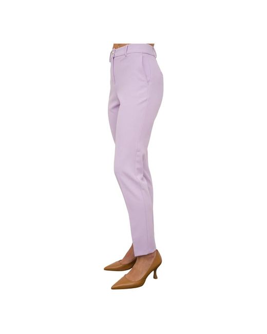 Nenette Purple Slim-fit trousers