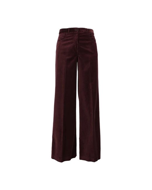Aspesi Purple Wide Trousers