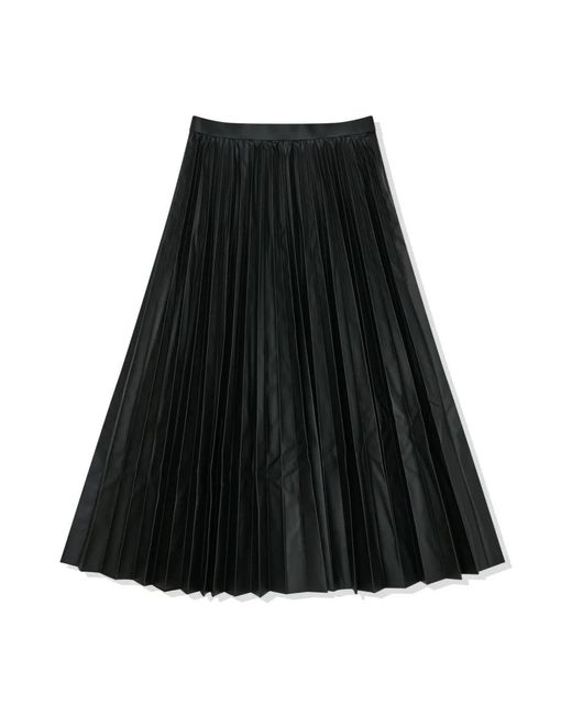 Junya Watanabe Black Schwarzer organdy plissierter rock