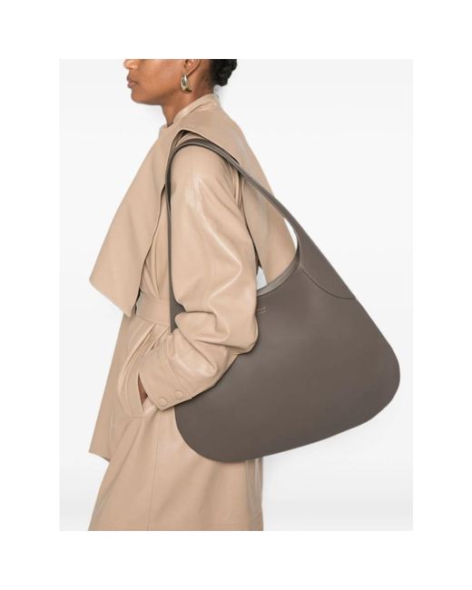 Khaite Gray Shoulder Bags