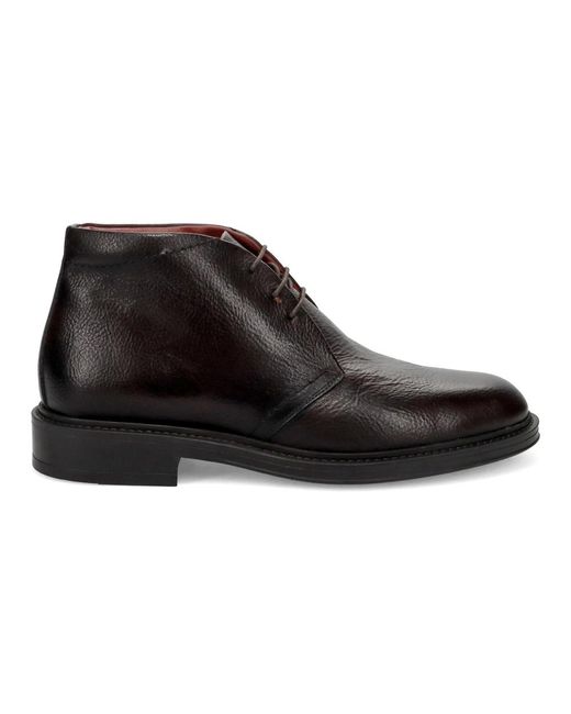Sangiorgio Black Lace-Up Boots for men