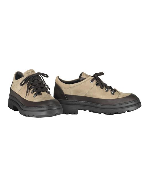 Moorer Brown Laced Shoes for men