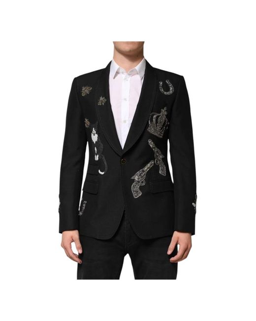 Dolce & Gabbana Black Blazers for men