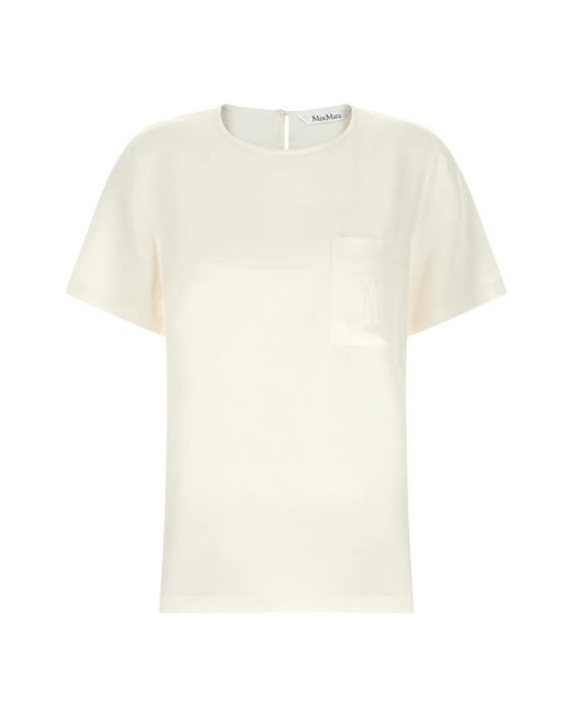 Max Mara Tops ,Wit ,Mxm Pagano Blouse in het White