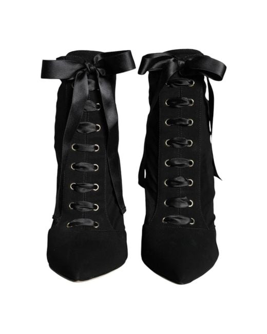 Dolce & Gabbana Black Heeled Boots