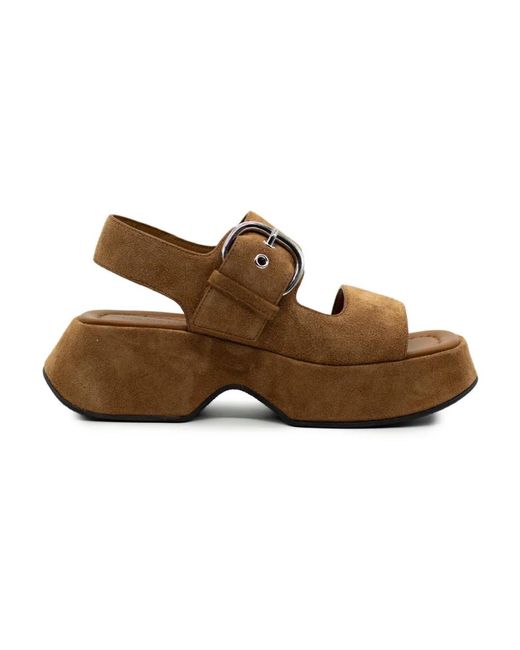 Flat sandals Vic Matié de color Brown