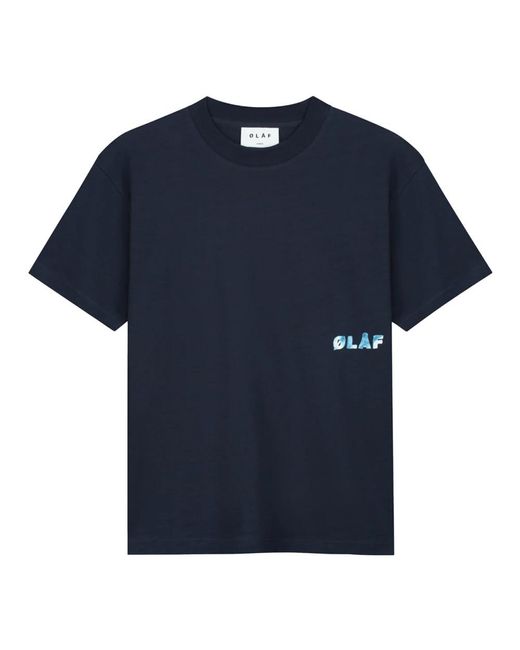 Olaf Hussein Blue T-Shirts for men