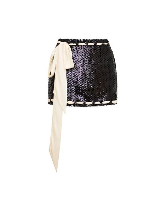 LoveShackFancy Black Short Skirts