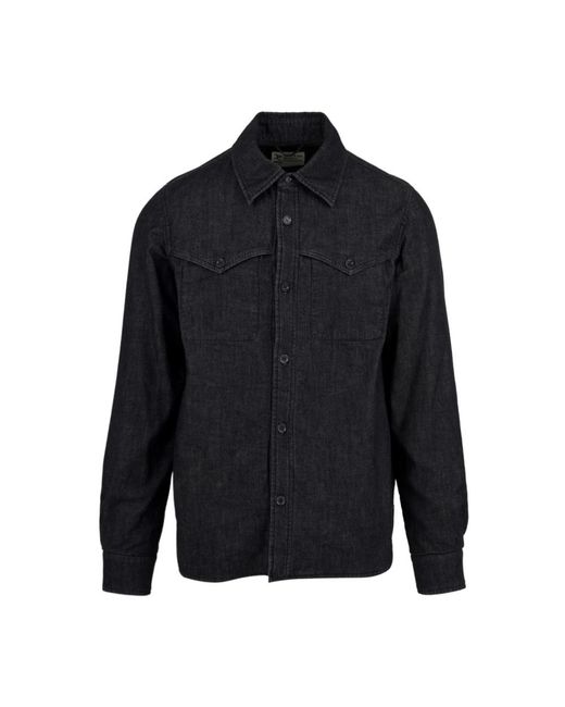 Aspesi Jassen ,Blauw ,Denim Denim Herenshirt Ce 51 G857 in het Blue voor heren
