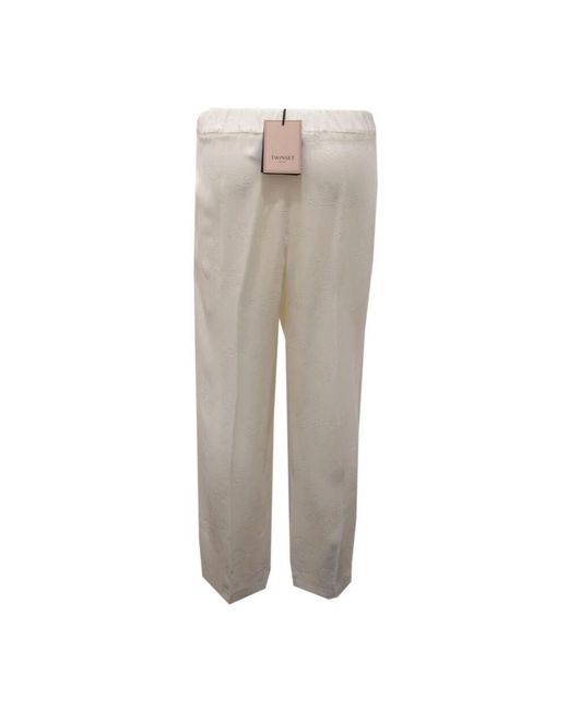 Straight Trousers Twinset en coloris Gray