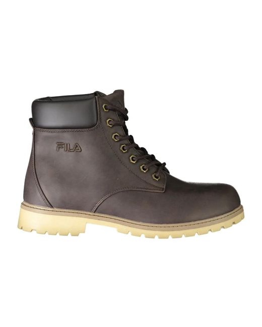 Fila Brown Lace-Up Boots for men
