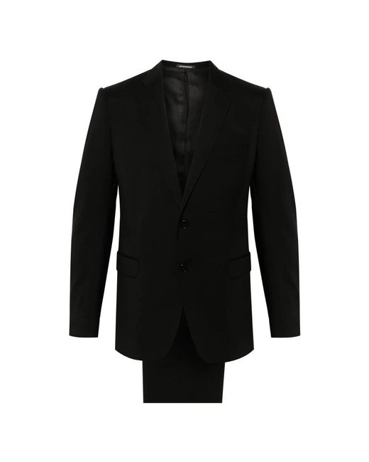 Single Breasted Suits di Emporio Armani in Black da Uomo