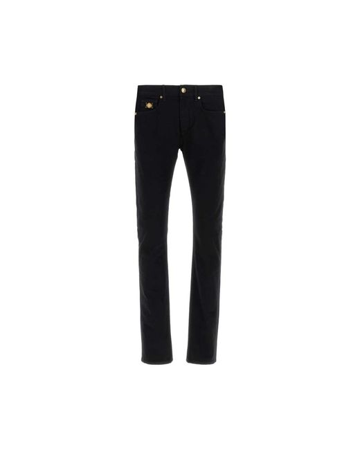 Slim-Fit Jeans di Versace in Black da Uomo