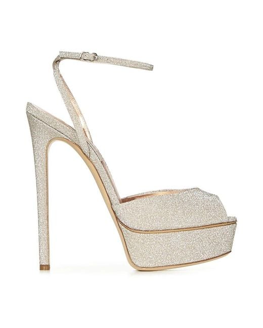 Casadei White High Heel Sandals