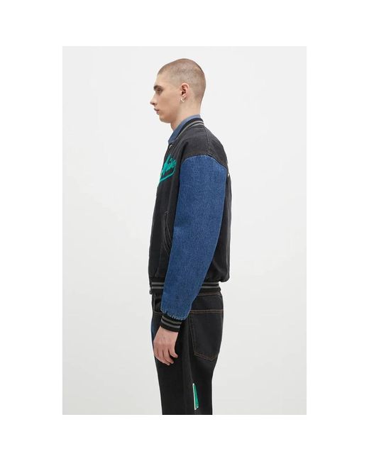 Aries Varsity Denim Jacket in het Blue voor heren