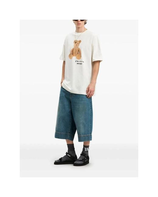 Palm Angels White T-Shirts for men