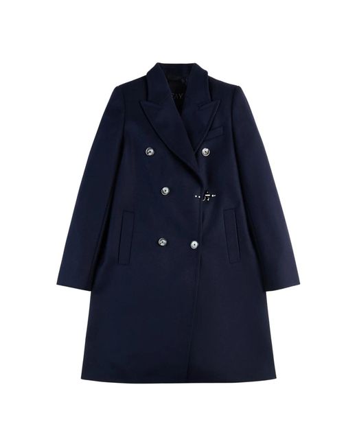 Fay Blue Double-Breasted Coats
