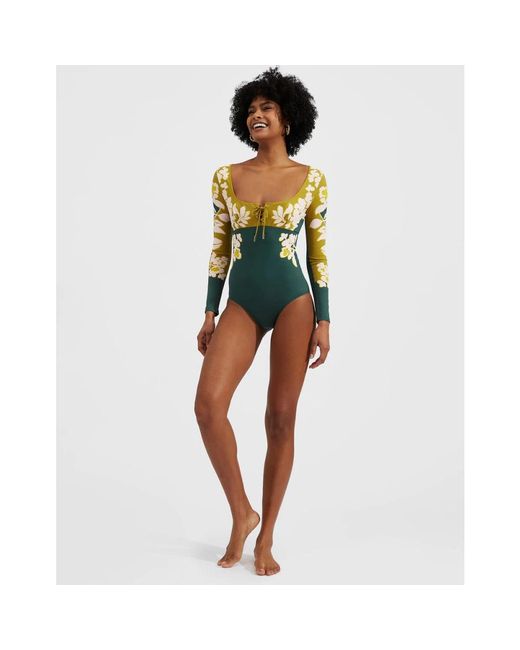 LaDoubleJ Tops ,Veelkleurig ,Jasmine Sunset Suit in het Green