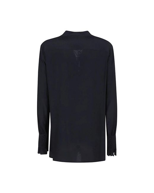 Seafarer Overhemden ,Zwart ,Milly Blouse Met Ruches in het Blue