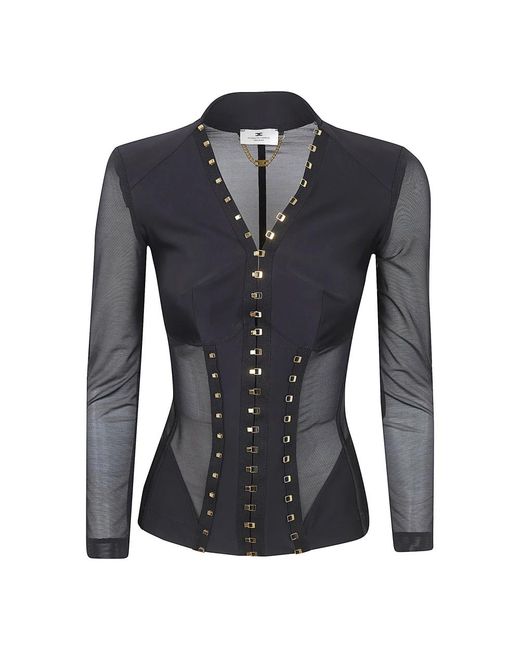 Elisabetta Franchi Blue Light Jackets