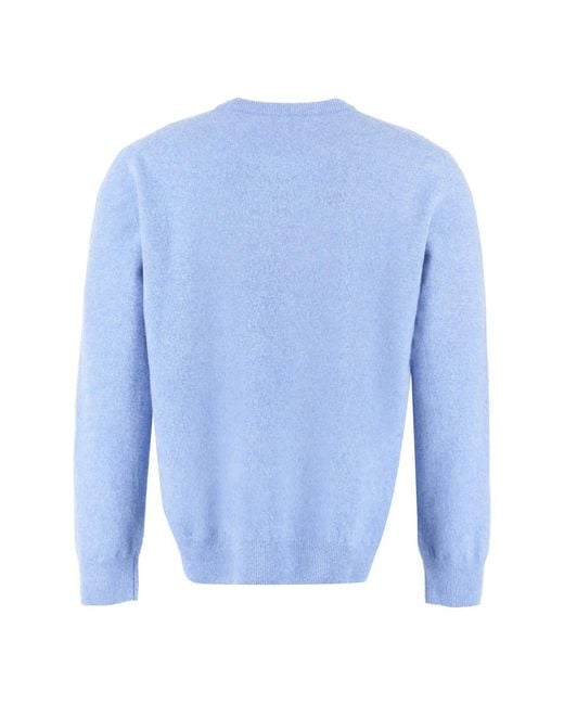 THE (Alphabet) Blue Round-Neck Knitwear for men