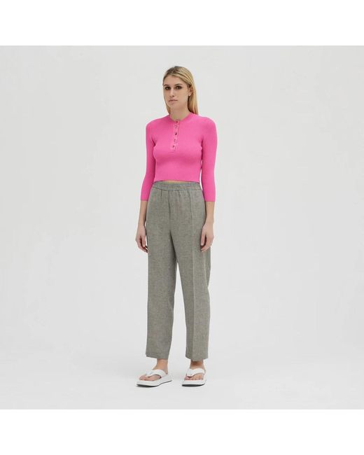 Erika Cavallini Semi Couture Gray Tapered Trousers