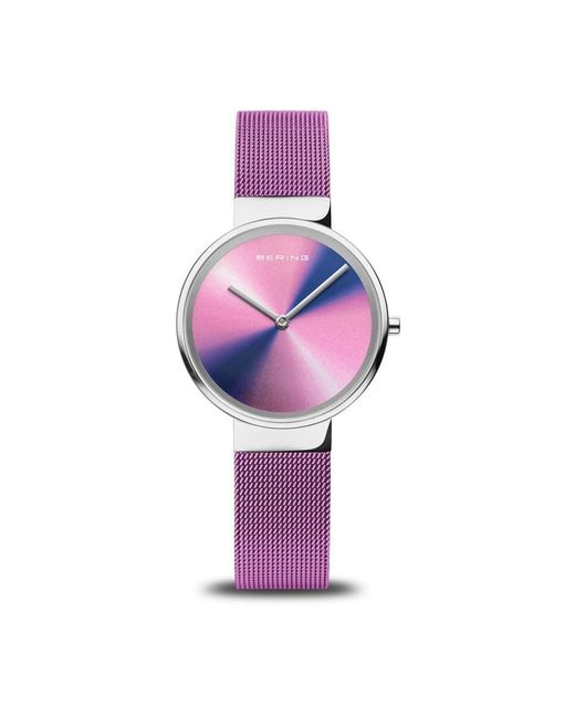 Bering Accessoires ,Paars Armbandhorloge Classic Aurora 19031-909 in het Purple