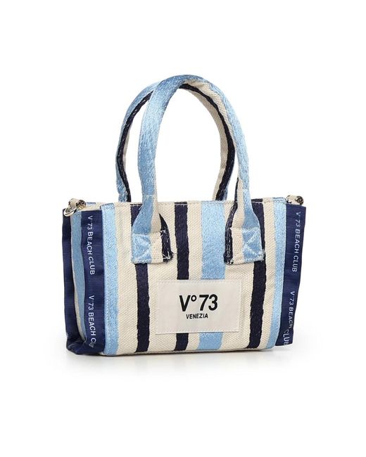 V73 Blue Tote Bags