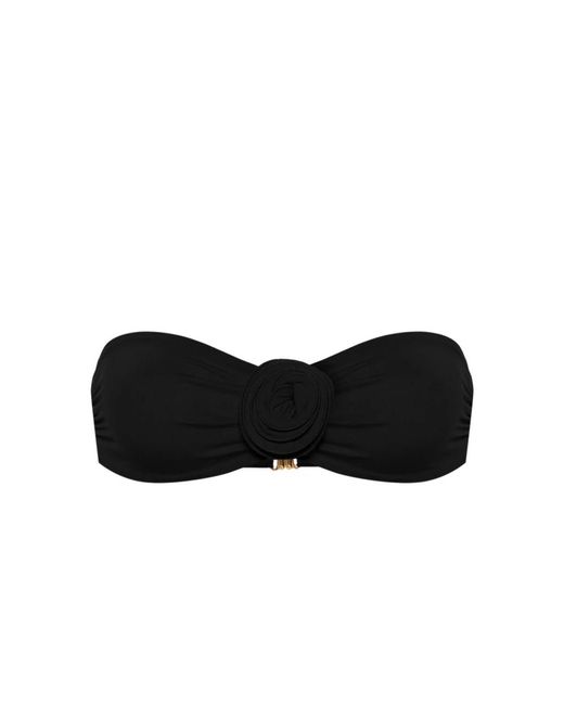 LaRevêche Badmode ,Zwart ,Bloemen Bikini Top Voor De Zomer in het Black