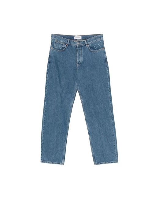 MARINE SERRE Moon Laser Loose Denim Jeans in Blue für Herren