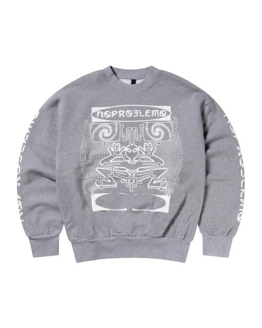 No Problemo Gray Sweatshirts for men