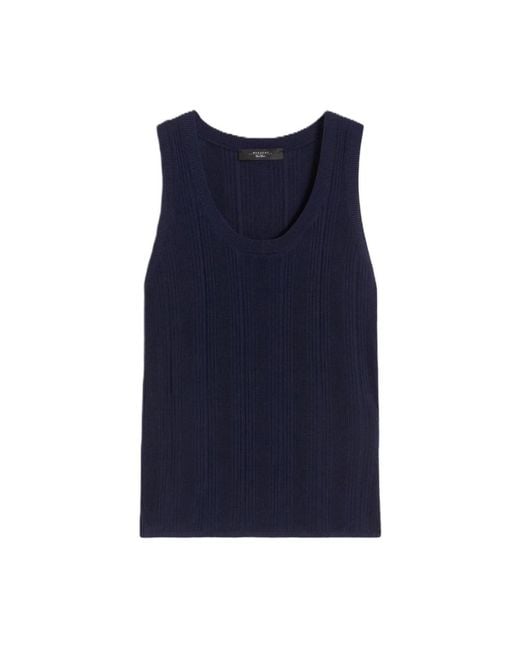 Weekend by Maxmara Blue Round-Neck Knitwear
