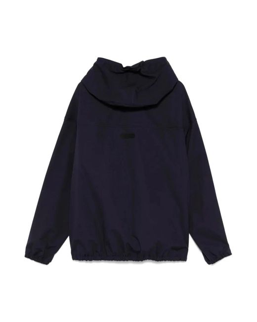 Lanvin Jassen ,Blauw ,Katoen Cotton Hooded Blouson in het Blue voor heren