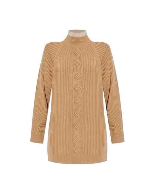 Max Mara Wollen Coltrui Alcazar in het Natural