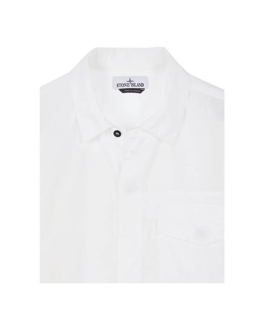 Stone Island White Short Sleeve Shirts for men