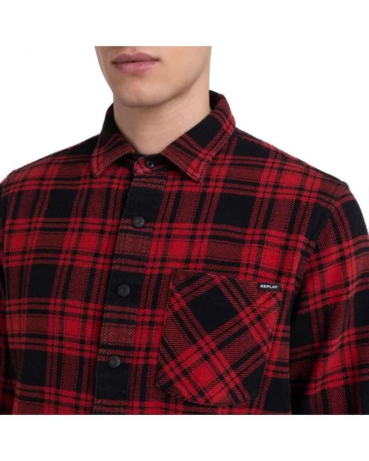 Replay Red Casual Shirts for men