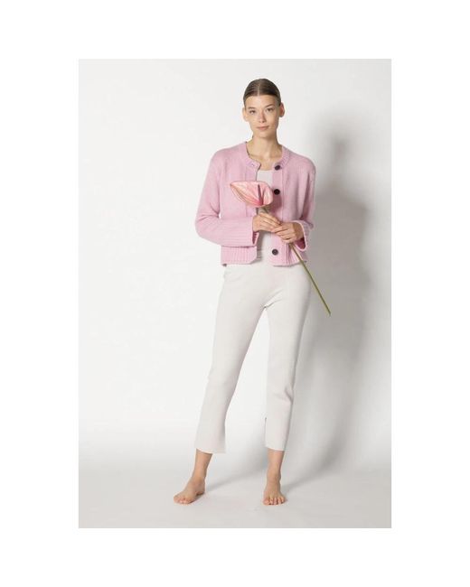 Knitwear > cardigans SMINFINITY en coloris Pink
