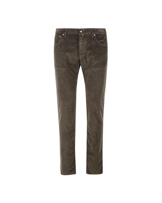 Jacob Cohen Gray Slim-Fit Trousers for men