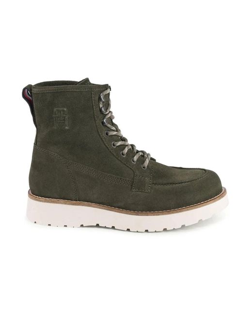 Tommy Hilfiger Lace-Up Boots in het Green voor heren