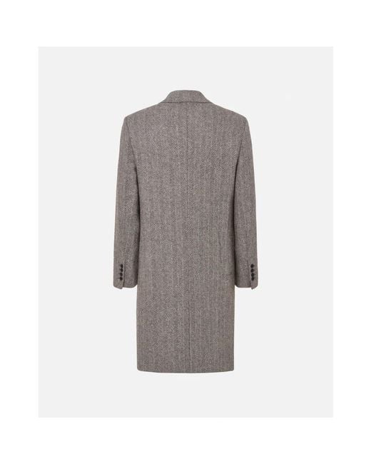 AMI Gray Single-Breasted Coats for men