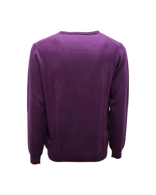 Brooksfield Purple Round-Neck Knitwear for men