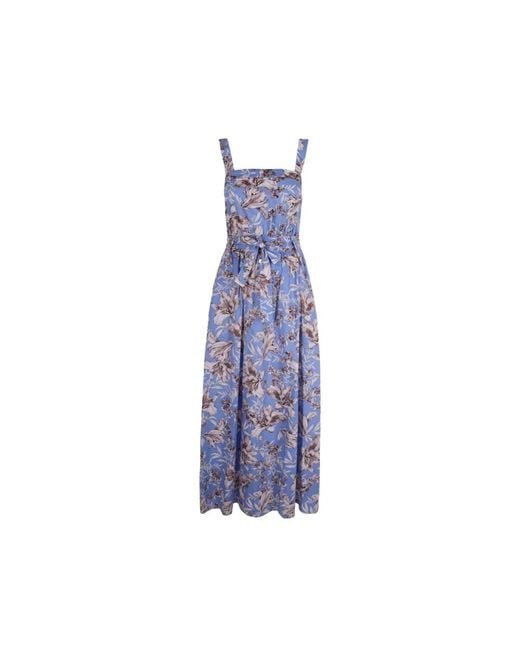 Liu Jo Bloemen Midi Jurk in het Purple