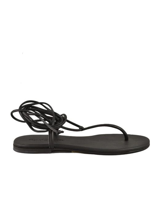 SKILLS & GENES Black Flat Sandals
