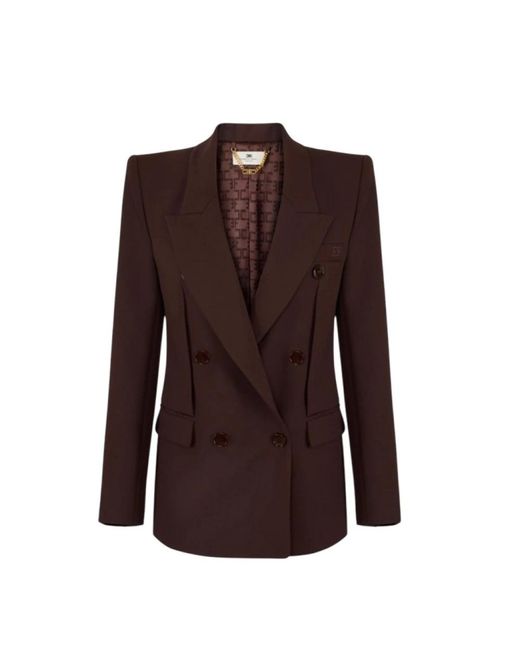 Elisabetta Franchi Brown Blazers