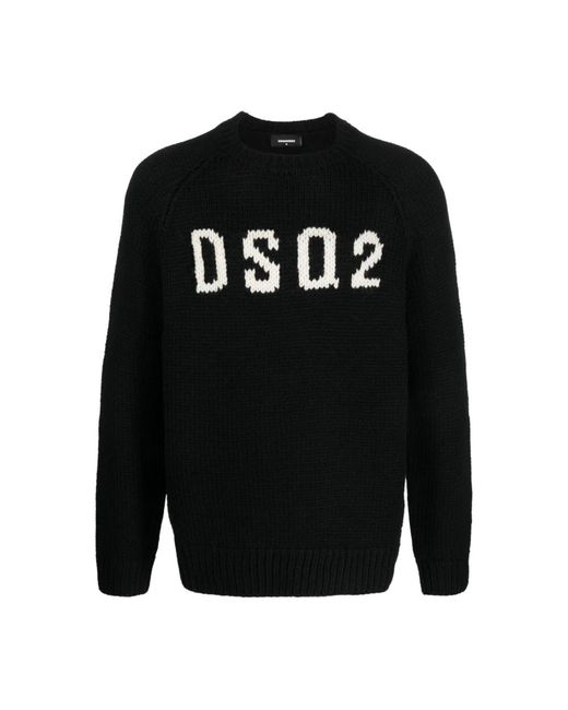 DSquared² Round-neck knitwear in Black für Herren