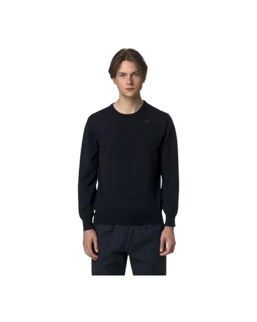 K-Way Blue Round-Neck Knitwear for men